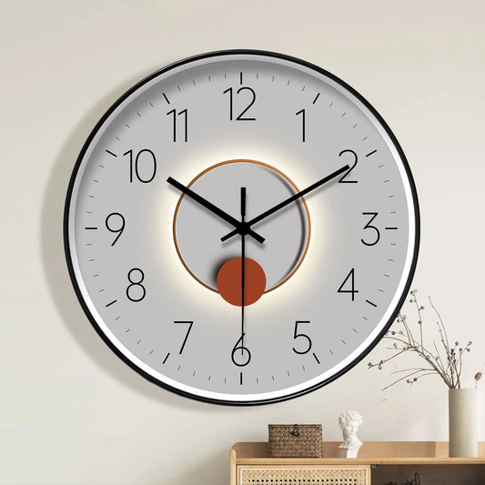Horloge Murale Design Japonais  Ombre Grise Minimaliste