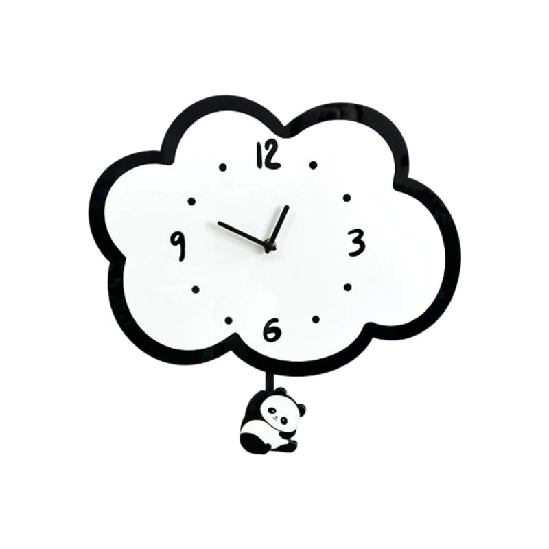 Horloge Murale Originale  Panda Créatif à Balancier Cartoon