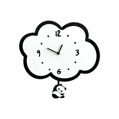 Horloge Murale Originale  Panda Créatif à Balancier Cartoon