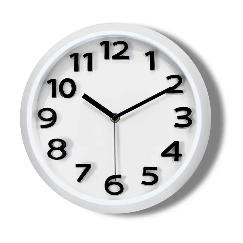 Horloge Moderne  Métal Quartz Silencieuse Abstraite Grise