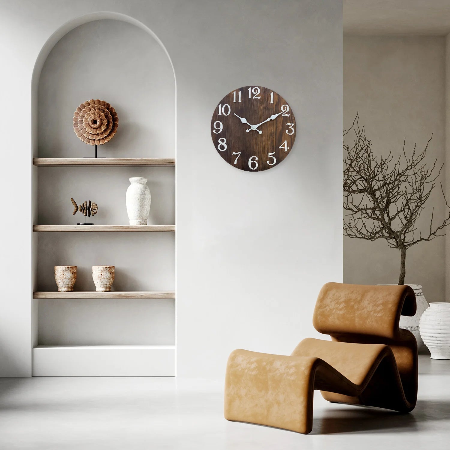 Horloge  Grain de Bois Naturel Classique