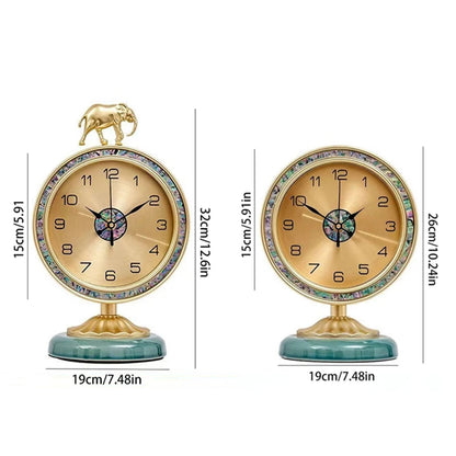 Horloge de Bureau  Style Vintage Métal Doré