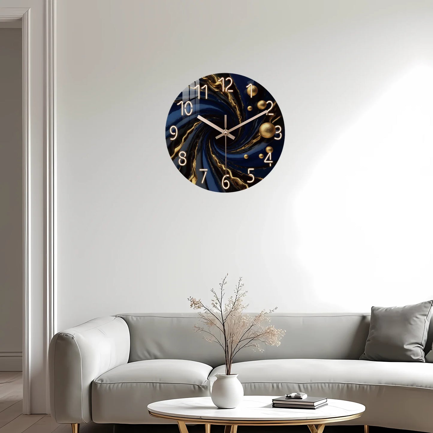 Grande Horloge Murale  Art Abstrait