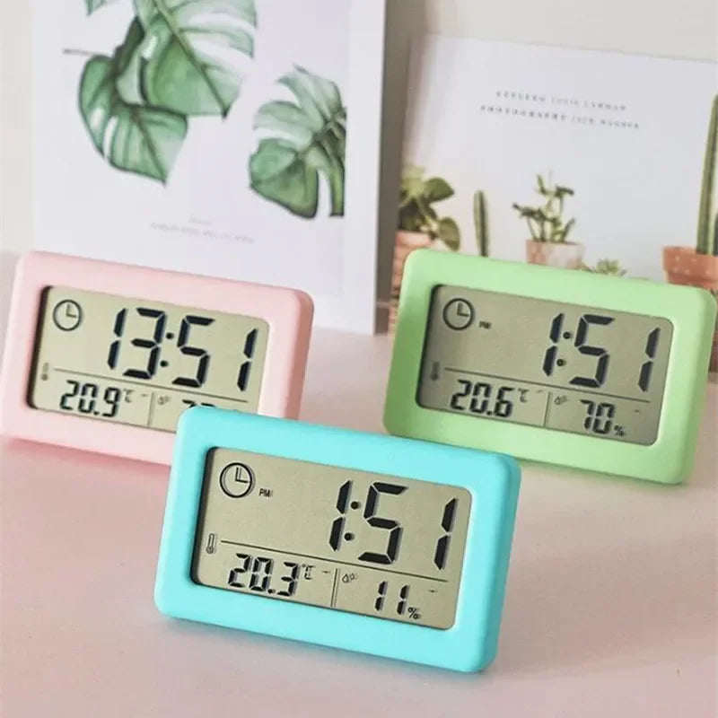 Horloge Murale DigitaleDesign Compact avec Thermomètre & Hygromètre