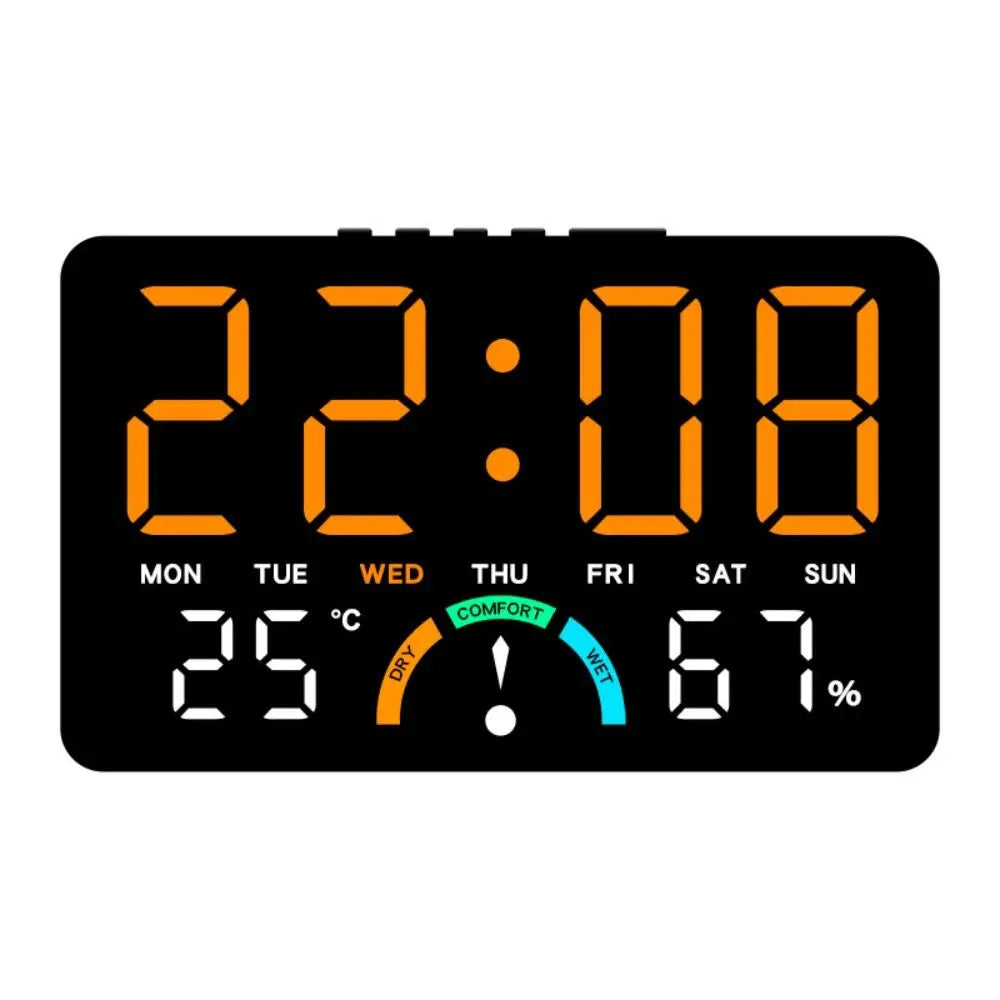 Horloge Murale Digitale  LED Multifonction Date et Température