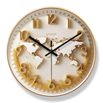 Horloge Murale Moderne  Carte du Monde