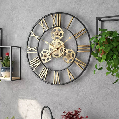 Horloge Murale Antique avec Engrenages
