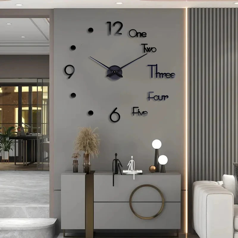 Horloge ModerneDesign Sans Cadre en Acrylique
