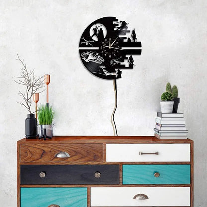 Horloge Murale LED Design  Science-Fiction Vinyle 7 Couleurs