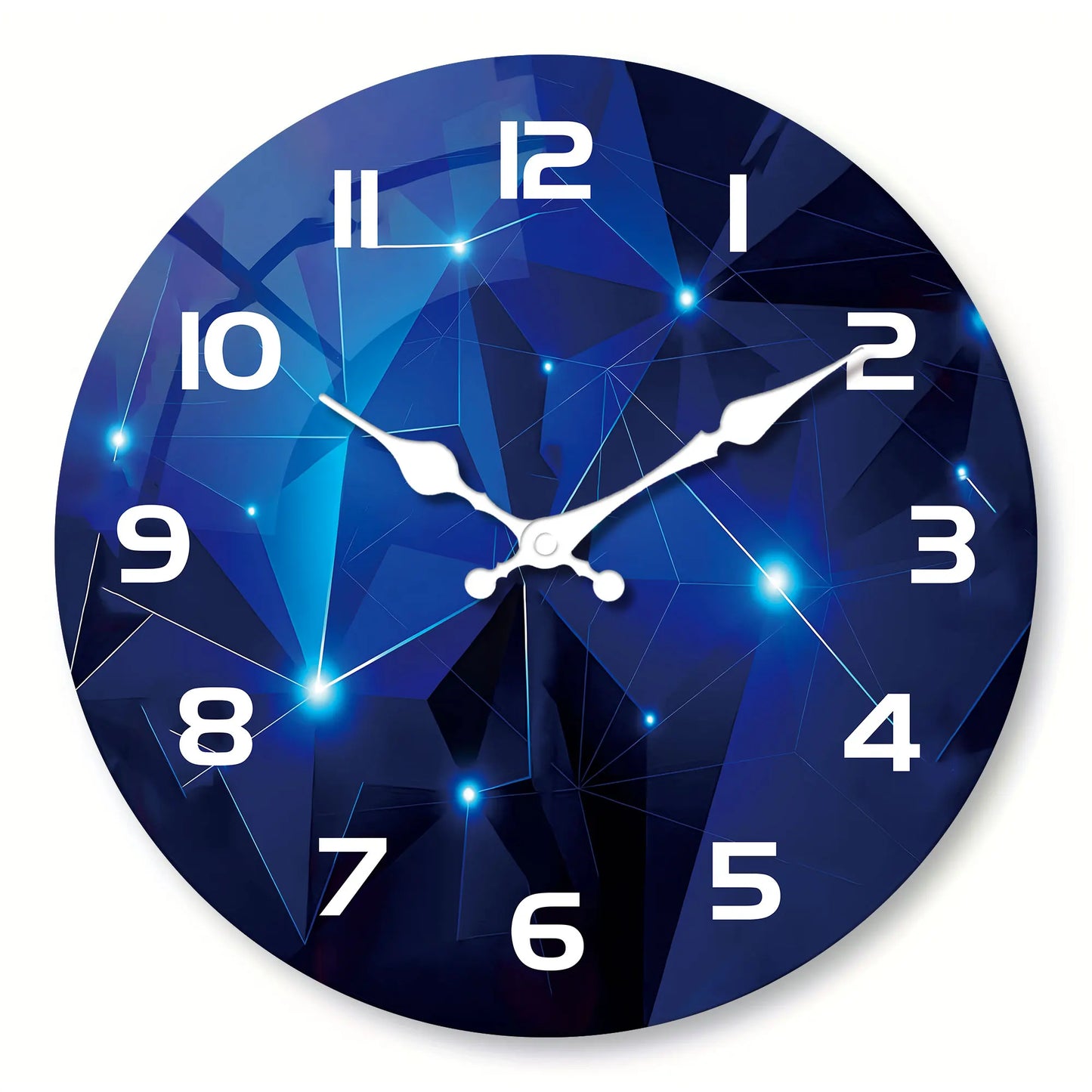 Horloge Murale Design Géométrique – Bleu Foncé Fantasy