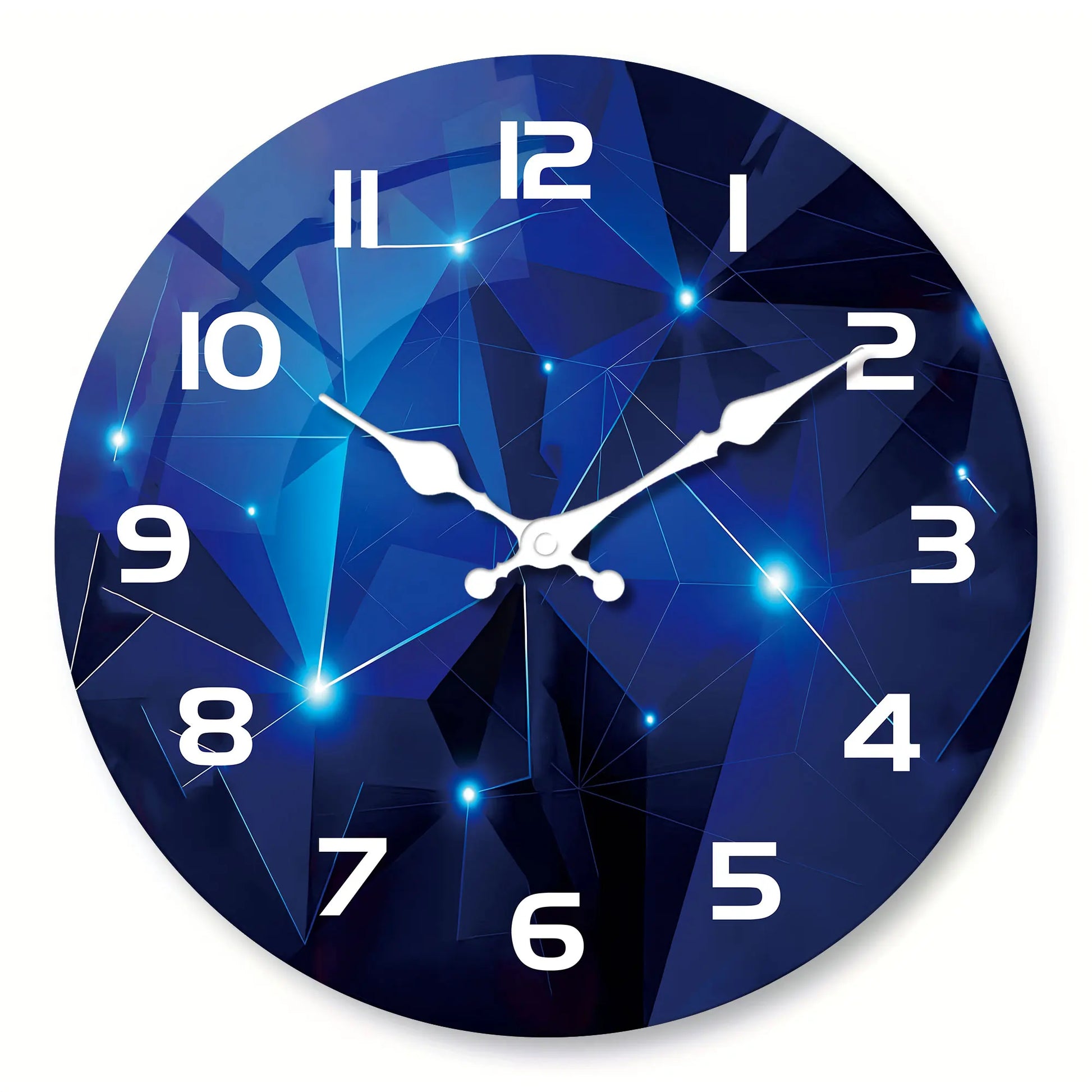 Horloge Murale Design Géométrique – Bleu Foncé Fantasy