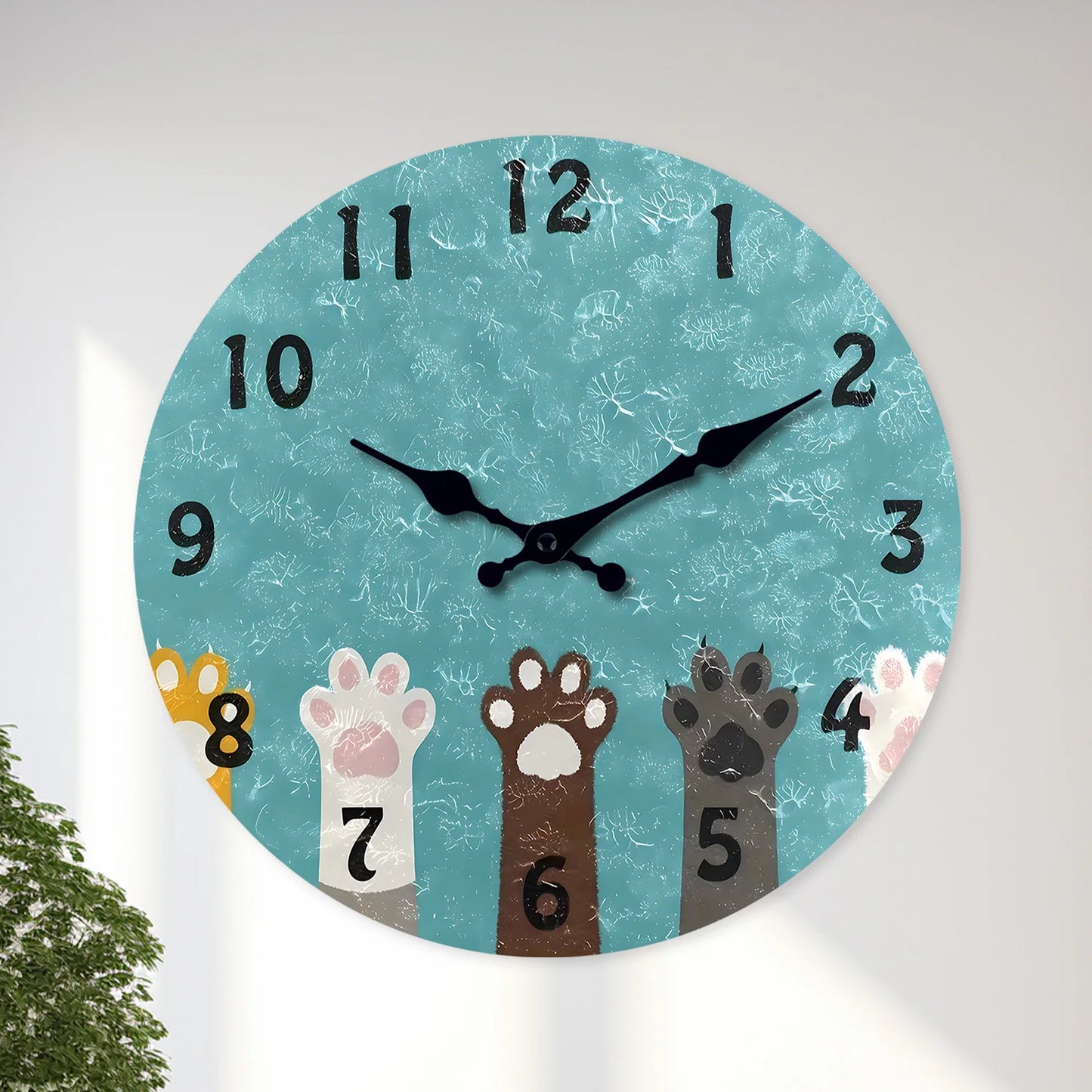 Horloge Chat  Pattes de chat