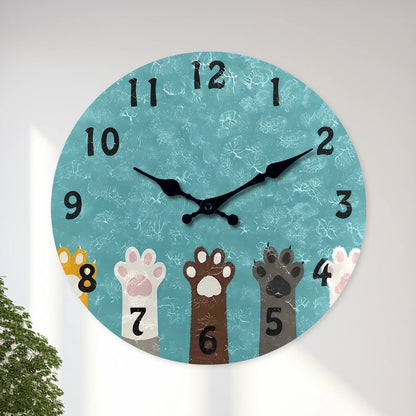 Horloge Chat  Pattes de chat