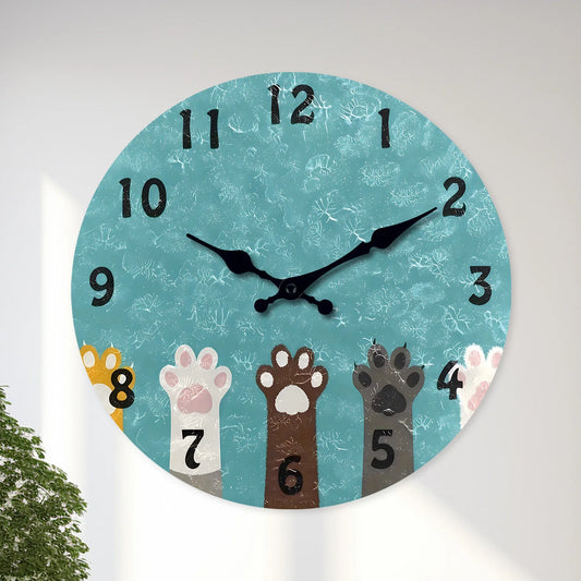 Horloge Chat  Pattes de chat