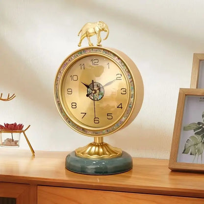 Horloge de Bureau  Style Vintage Métal Doré
