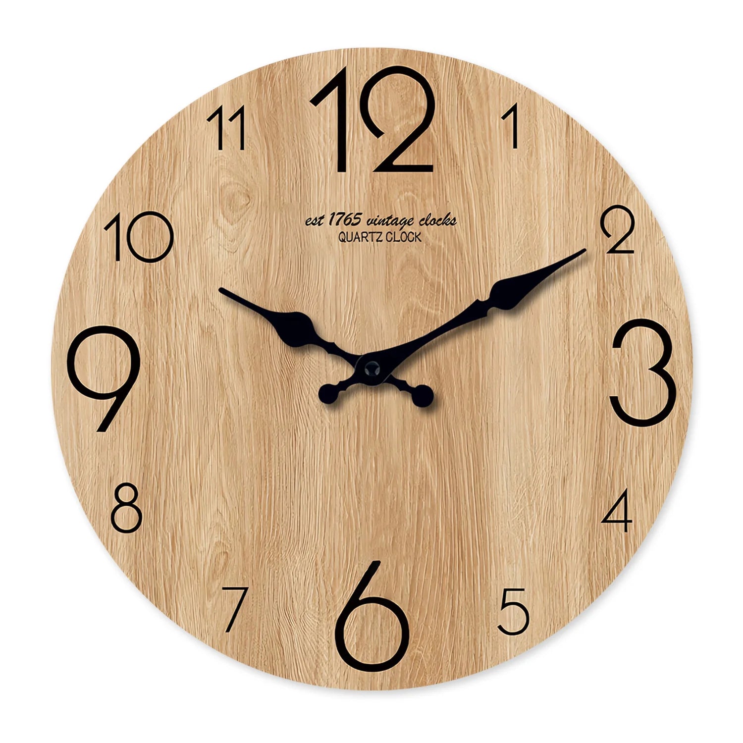Horloge Murale Bois Grain de Bois Moderne