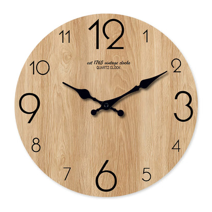 Horloge Murale Bois Grain de Bois Moderne