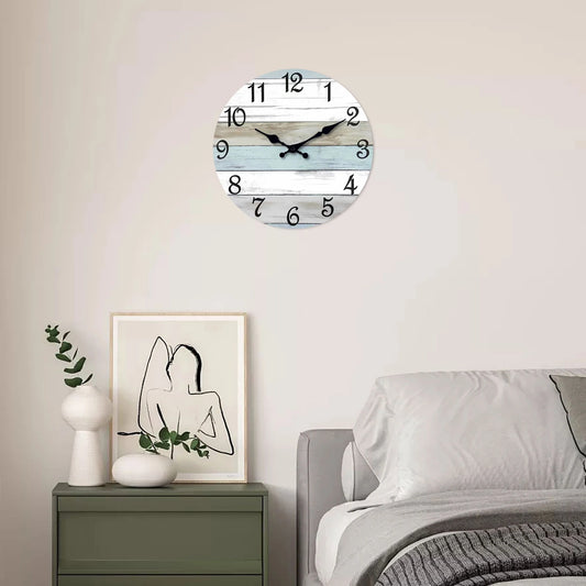 Horloge Murale Bois  Style Marin Vintage