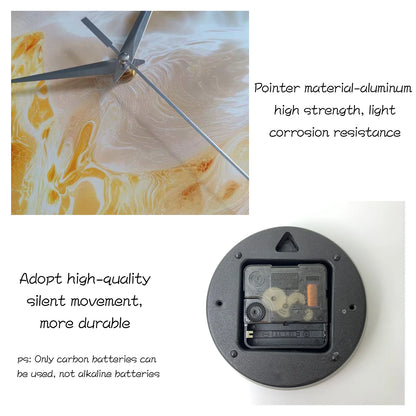 Horloge Murale Design  Art Abstrait Verre Trempé
