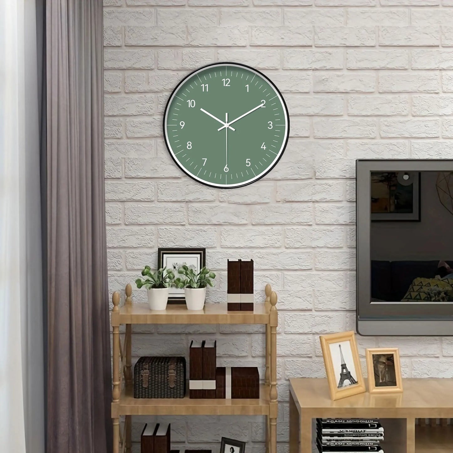 Horloge Murale Design Minimaliste – Vert Moderne