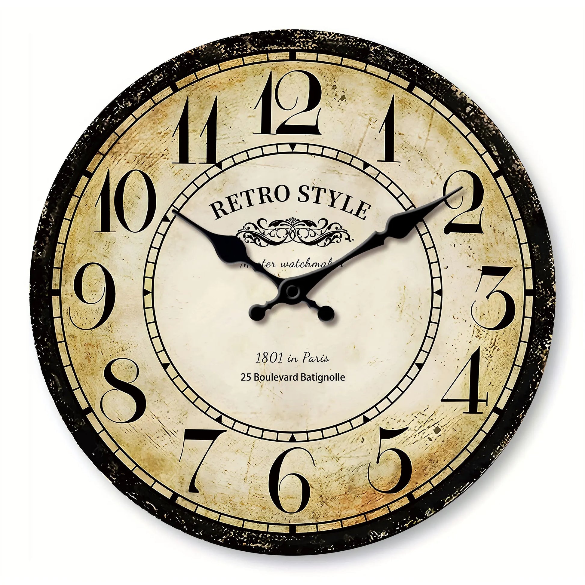 Horloge Murale Vintage  Design Horloger Parisien Rétro