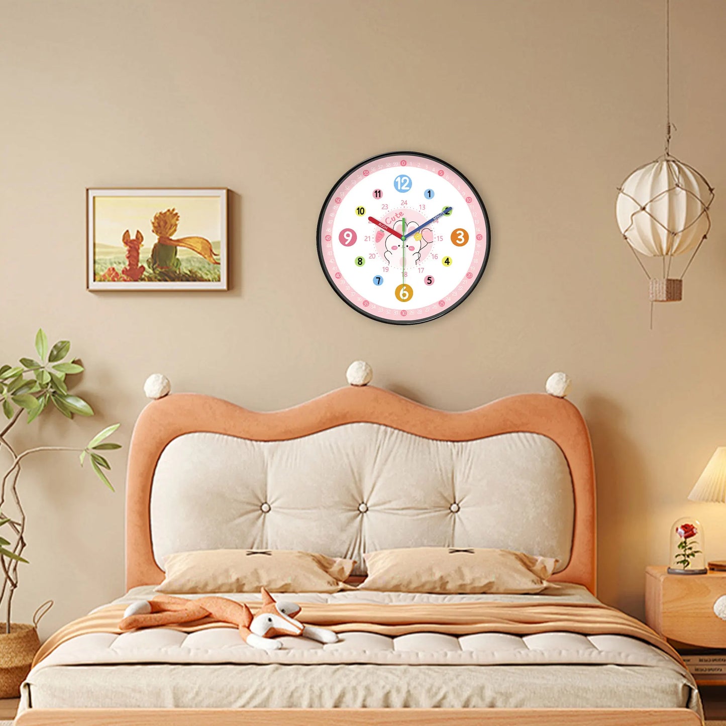 Horloge Enfant  Lapin Rose
