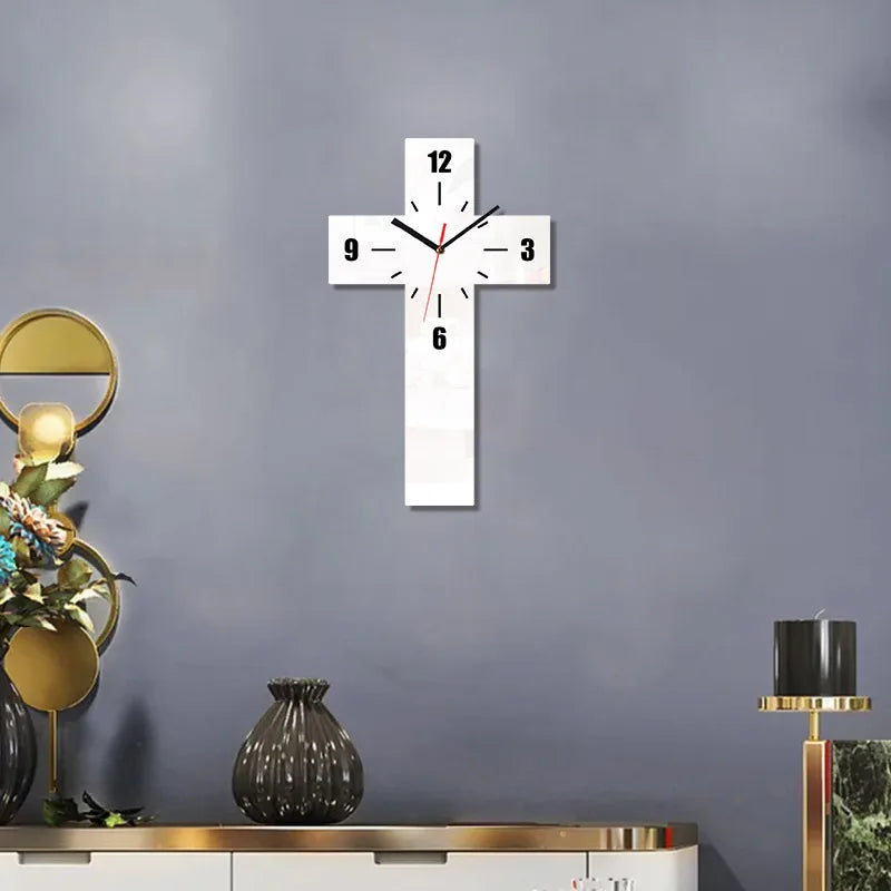 Horloge Murale SilencieusePendule Croisée Originale Halloween
