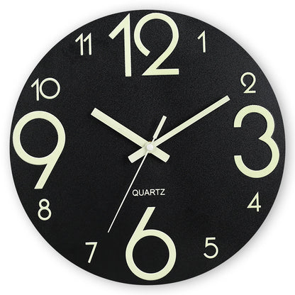 Horloge Murale Originale Ronde  Chiffres Lumineux