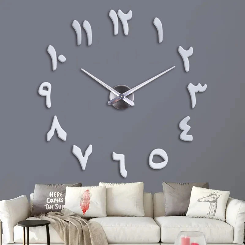Horloge Murale DesignEffet Miroir - Style Art Déco Numérique