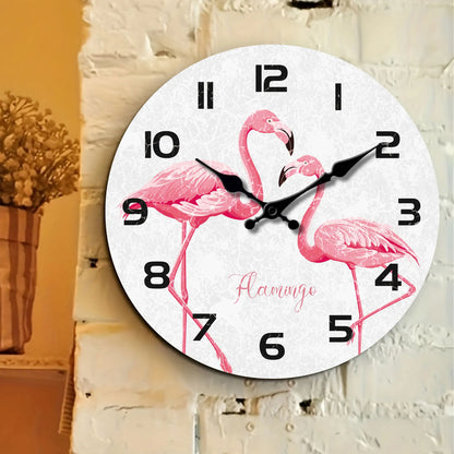 Horloge Murale Design  Flamants Roses