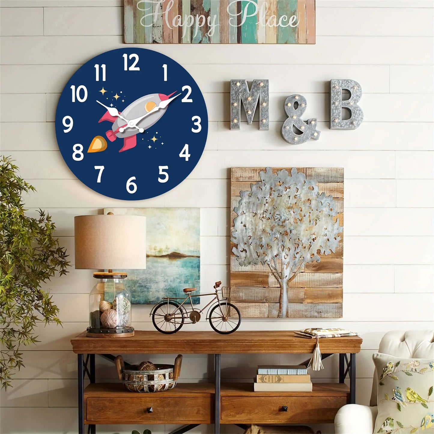 Horloge Enfant  Fusée Spatiale