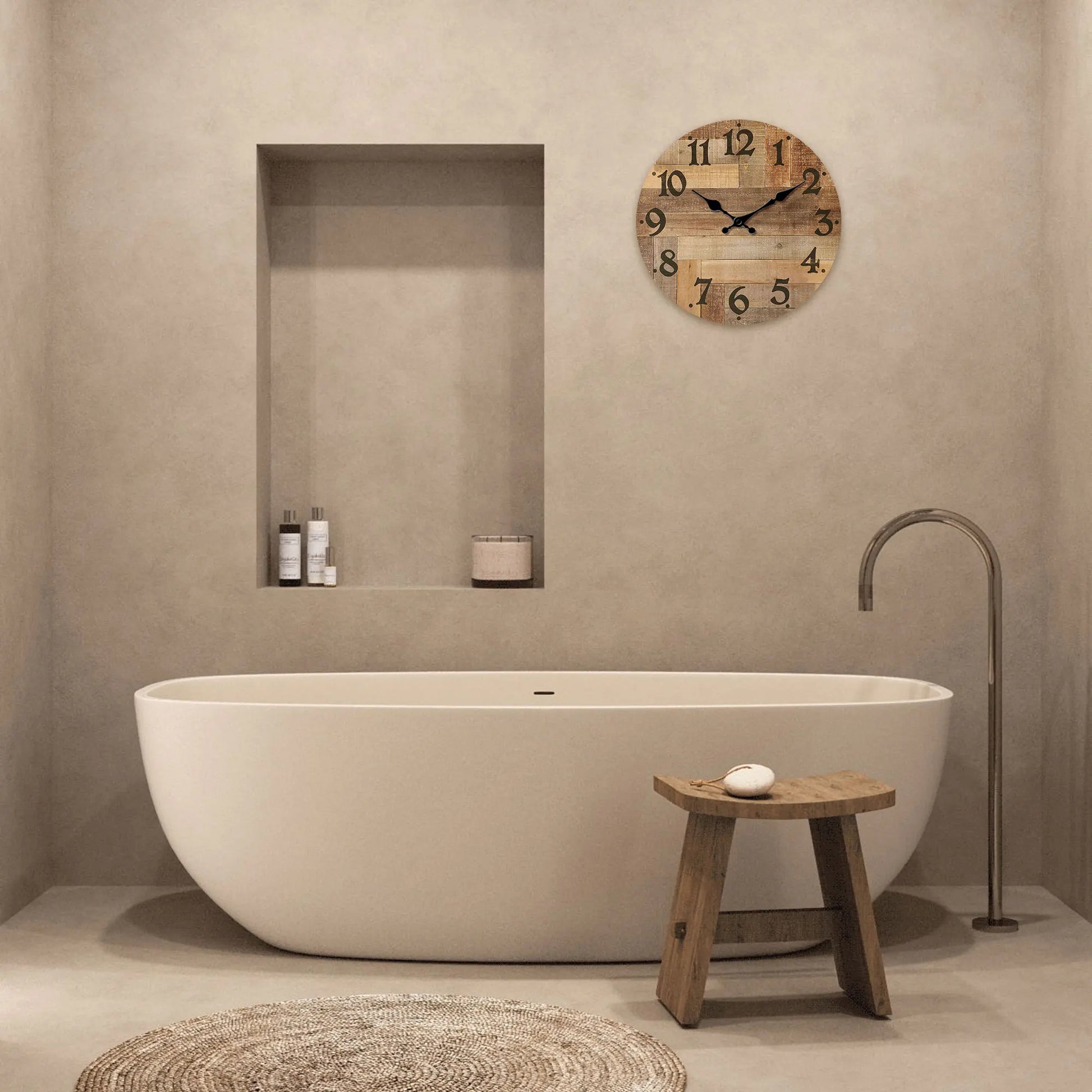 Horloge Murale Bois  Style Moderne