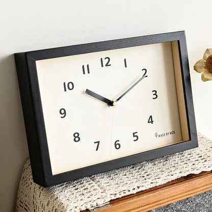 Horloge Murale Bois  Rectangulaire Style Japonais