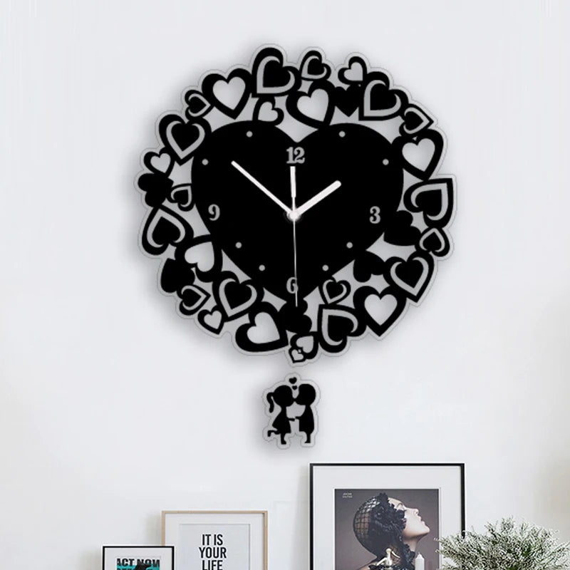 Horloge Murale DesignAcrylique Creuse Motif Regard Chic