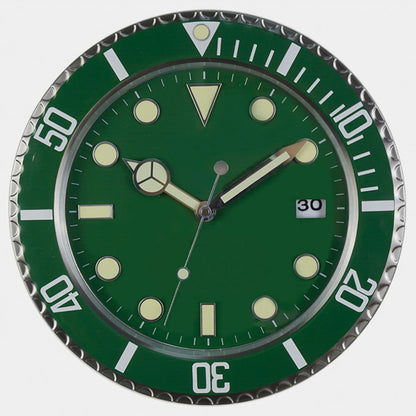 Horloge Murale Métal  Design Fluorescent 33cm Sans Piles