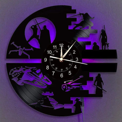 Horloge Murale LED Design  Science-Fiction Vinyle 7 Couleurs