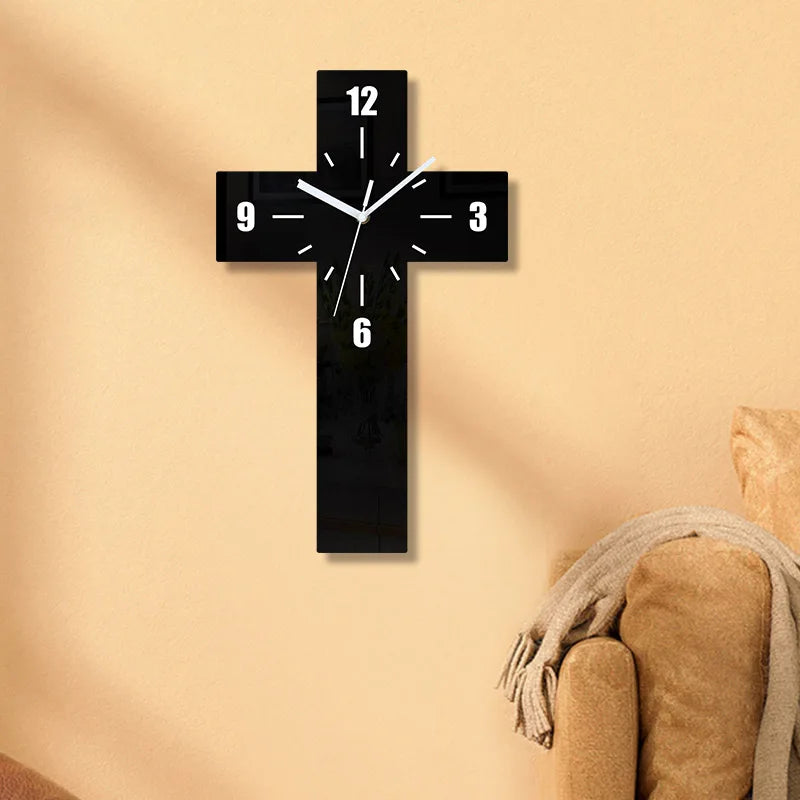 Horloge Murale SilencieusePendule Croisée Originale Halloween