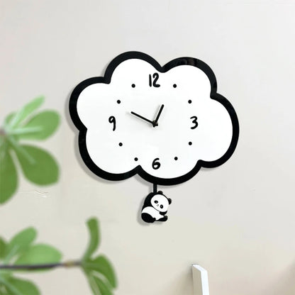 Horloge Murale Originale  Panda Créatif à Balancier Cartoon