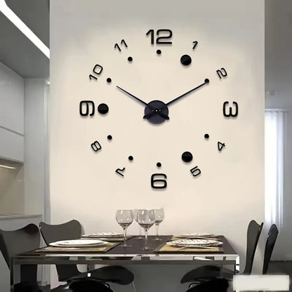 Horloge Murale Silencieuse  Acrylique Effet Miroir Art Design
