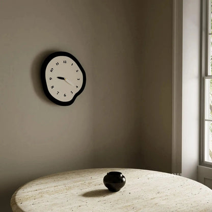 Horloge Murale Silencieuse  Design Scandinave en Bois Blanc