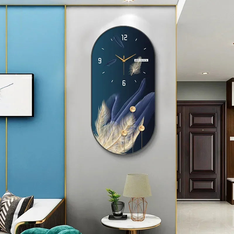 Horloge Murale Silencieuse Style Nordique en Bois Élégant 