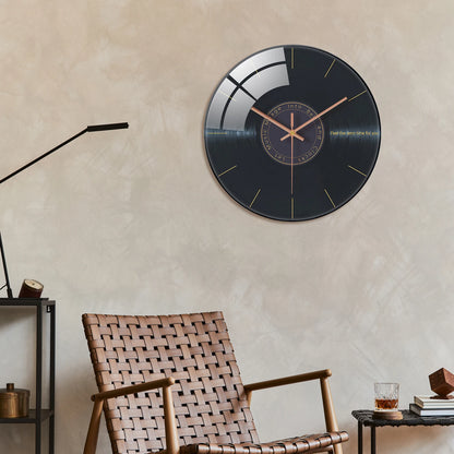 Horloge Murale Originale  Vinyle Noir