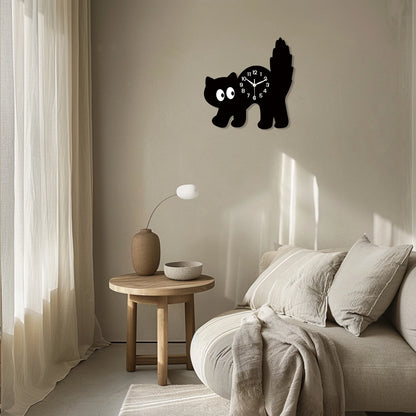 Horloge Chat Noir  Curieux de l'Heure