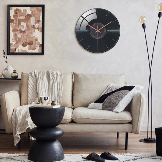Horloge Murale Originale  Vinyle Noir