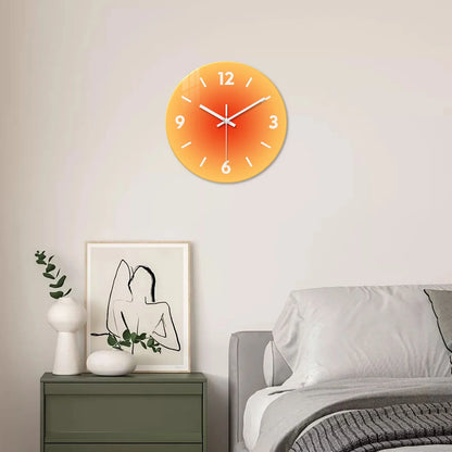 Horloge Murale Design  Dégradé Coloré Orange