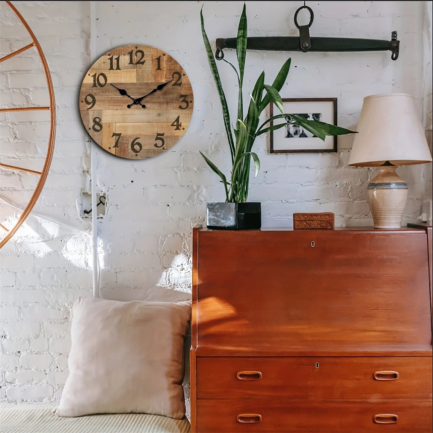 Horloge Murale Bois  Style Moderne