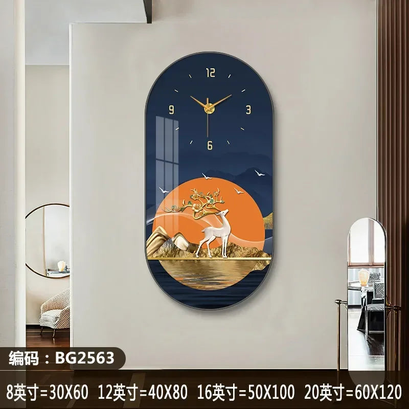 Horloge Murale Silencieuse Style Nordique en Bois Élégant 