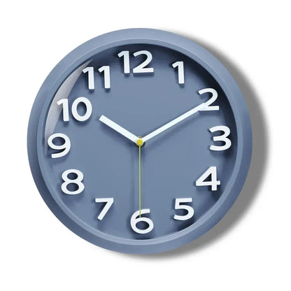 Horloge Moderne  Métal Quartz Silencieuse Abstraite Grise