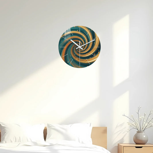 Horloge en Bois Nebula Swirl 