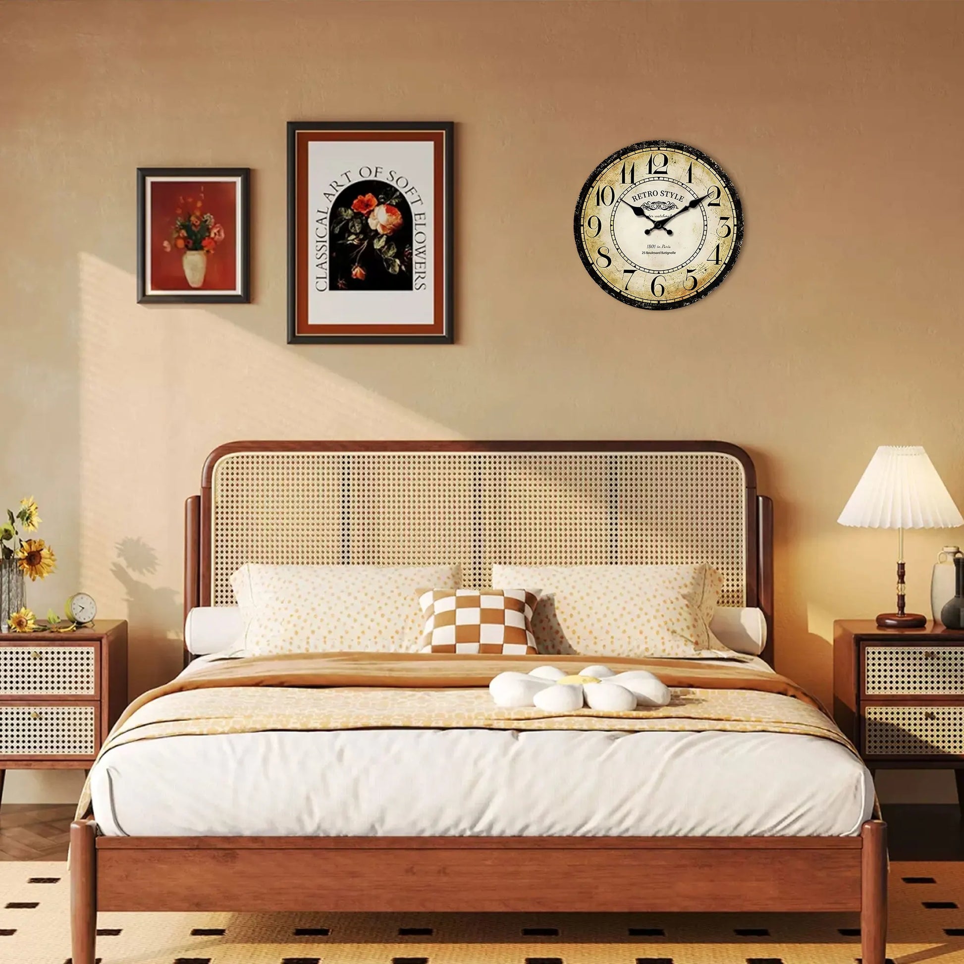 Horloge Murale Vintage  Design Horloger Parisien Rétro